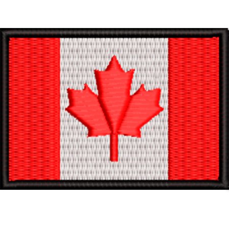 Patch Bordado Bandeira Canadá 5x7 cm Cód.BDP305