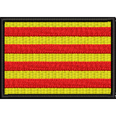 Patch Bordado Bandeira Catalunha 5x7 cm Cód.BDP360