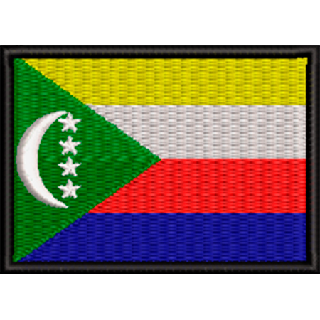Patch Bordado Bandeira Comoros 5x7 cm Cód.BDP452