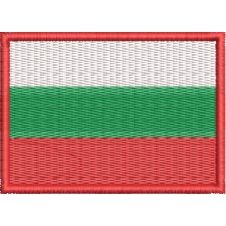 Patch Bordado Bandeira Bulgária 5x7 cm Cód.BDP178