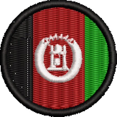 Patch Bordado Bandeira Afeganistão 4x4 Cód.BDR126