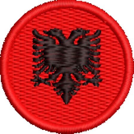 Patch Bordado Bandeira Albânia 4x4 Cód.BDR169