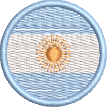Patch Bordado Bandeira Argentina 4x4 Cód.BDR72