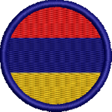 Patch Bordado Bandeira Armênia 4x4 Cód.BDR171