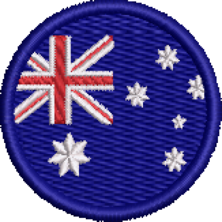 Patch Bordado Bandeira Austrália 4x4 Cód.BDR85