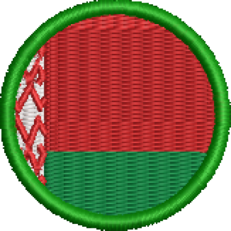 Patch Bordado Bandeira Belarus 4x4 Cód.BDR176