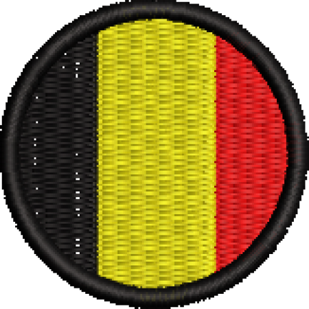 Patch Bordado Bandeira Bélgica 4x4 Cód.BDR64