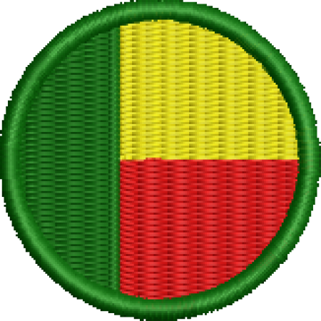 Patch Bordado Bandeira Benin 4x4 Cód.BDR175
