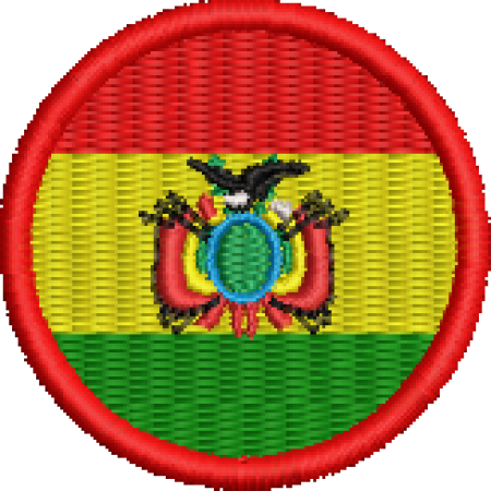 Patch Bordado Bandeira Bolívia 4x4 Cód.BDR28