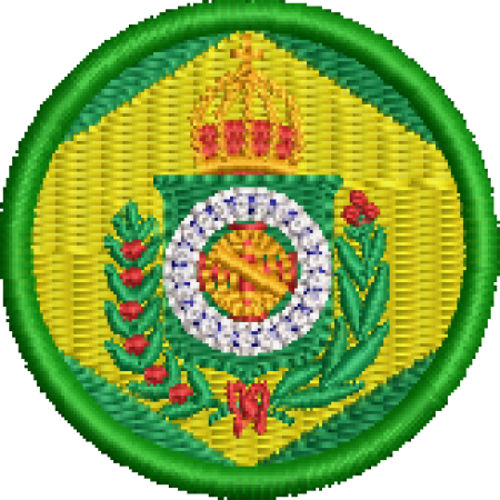 Patch Bordado Bandeira Brasil Imperial 4x4 Cód.BDR261