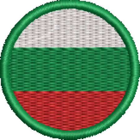 Patch Bordado Bandeira Bulgária 4x4 Cód.BDR178
