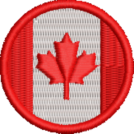 Patch Bordado Bandeira Canadá 4x4 cm Cód.BDR12