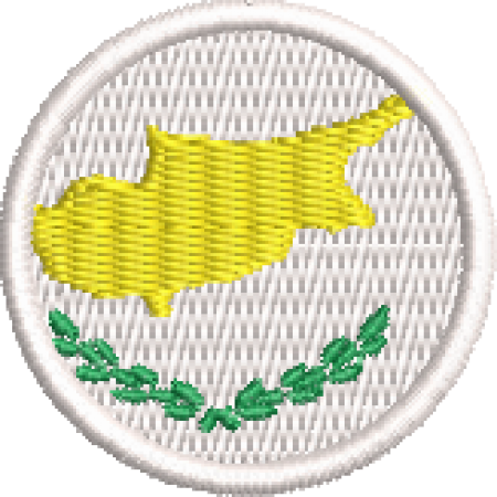 Patch Bordado Bandeira Chipre 4x4 Cód.BDR186