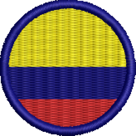 Patch Bordado Bandeira Colômbia 4x4 Cód.BDR65
