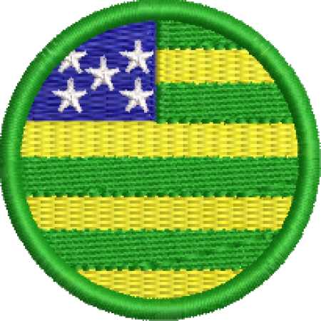 Patch Bordado Bandeira Estado Goiás 4x4 Cód.BRE11