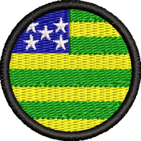 Patch Bordado Bandeira Estado Goiás 4x4 Cód.BRE38