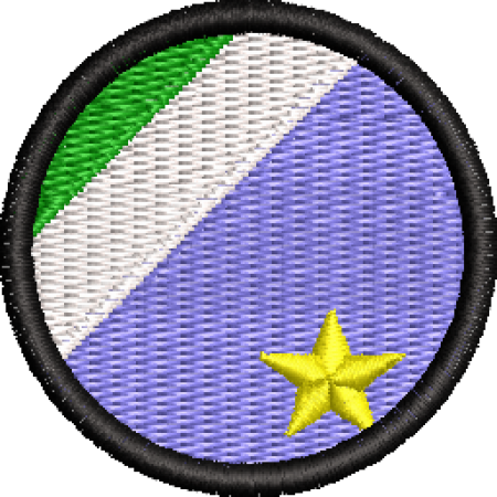 Patch Bordado Bandeira Estado Mato Grosso do Sul 4x4 Cód.BRE36