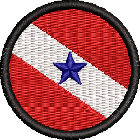 Patch Bordado Bandeira Estado Pará 4x4 Cód.BRE34