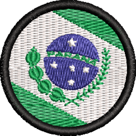 Patch Bordado Bandeira Estado Paraná 4x4 Cód.BRE33