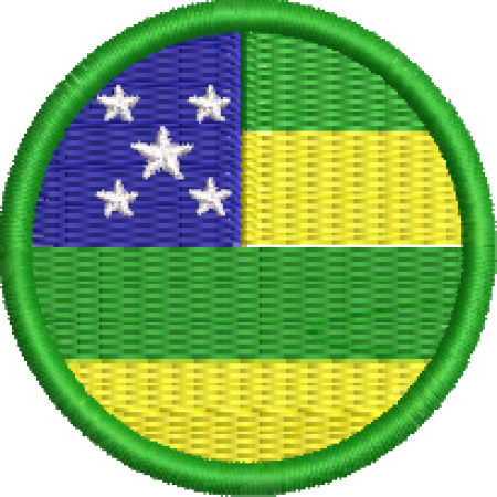 Patch Bordado Bandeira Estado Sergipe 4x4 Cód.BRE6