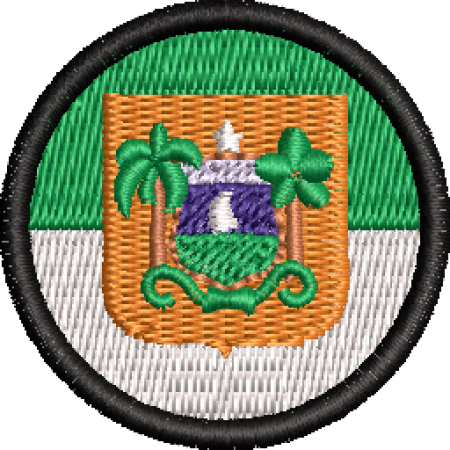Patch Bordado Bandeira Estado Rio Grande do Norte 4x4 Cód.BRE49