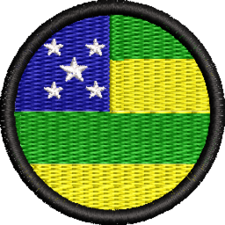Patch Bordado Bandeira Estado Sergipe 4x4 Cód.BRE48