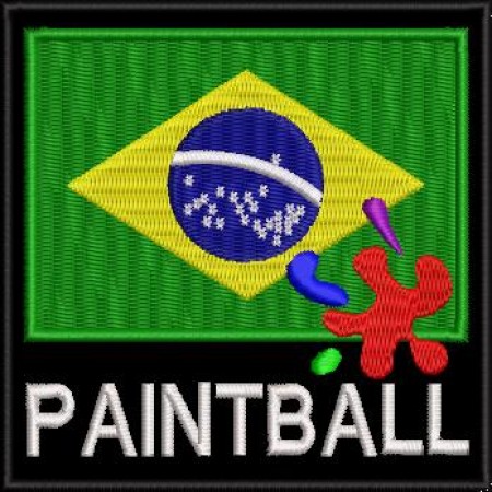 Patch Bordado Bandeira Brasil Paintball 9x9 cm Cód.4091