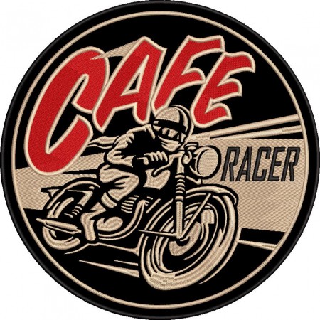 Patch Bordado Café Racer 25x25 cm Cód.2088