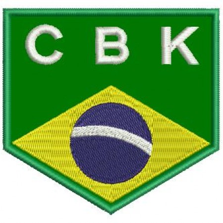 Patch Bordado CBK Confederação Brasileira de Karatê 8x8,5 cm Cód.4114