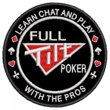 Patch Bordado Full Tilt Poker 8x8 cm Cód.4208