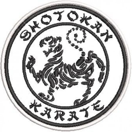 Patch Bordado Karate Shotokan 8,5x8,5 cm Cód.4054