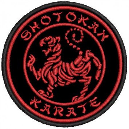 Patch Bordado Karate Shotokan 8,5x8,5 cm Cód.4055