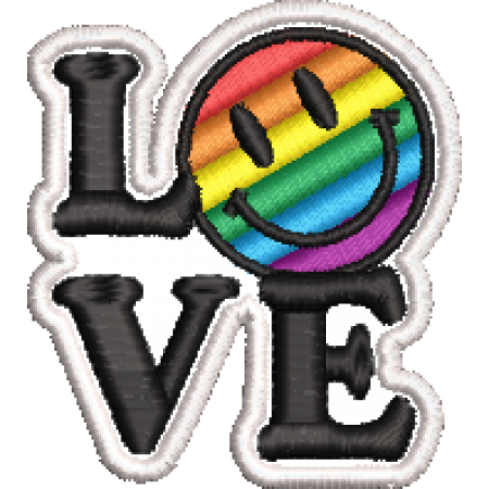 Patch Bordado LOVE LGBT 5x4,5 cm Cód.5261