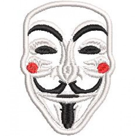 Patch Bordado Anonymus Vendetta V Vingança 6x4 cm Cód.3504