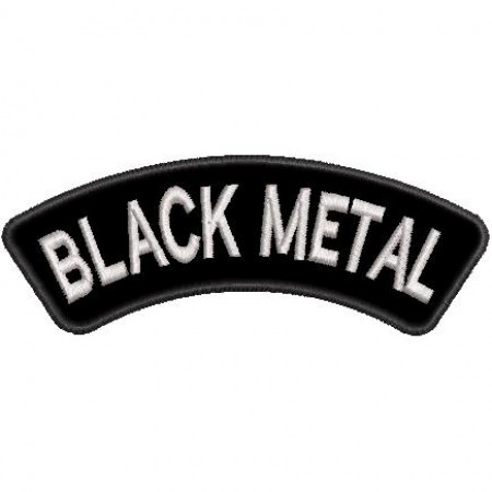 Patch Bordado Black Metal 4x11 cm Cód.2641