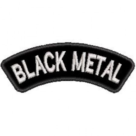 Patch Bordado Black metal 2,5x7cm Cód.3119