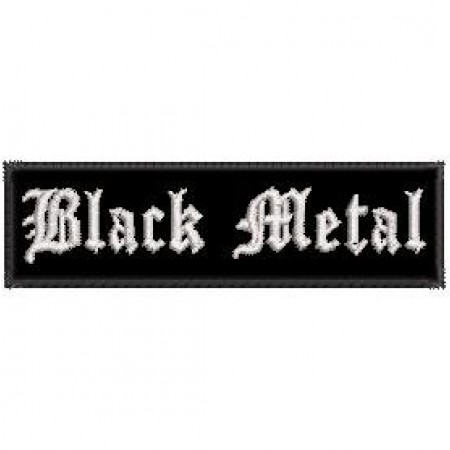 Patch Bordado Black Metal 2x7 cm Cód.3584