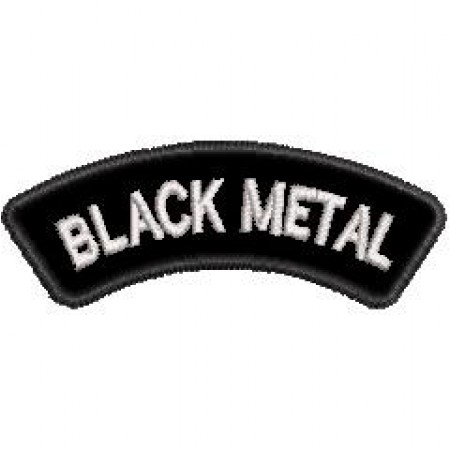 Patch Bordado Black Metal 4x6 cm Cód.3557