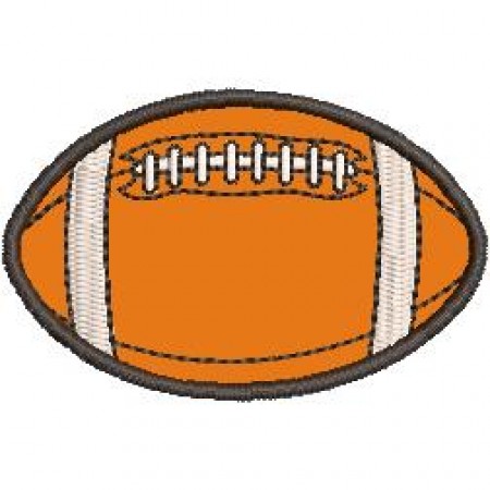Patch Bordado Bola de futebol Americano 4x6,5 cm Cód.3344