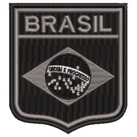 Patch Bordado Brasil  - 8,5x7,5 CM -Cód.2430