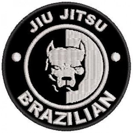 Patch Bordado Brazilian Jiu Jitsu 8x8 cm Cód.4077