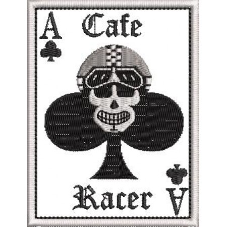 Patch Bordado Café Racer Carta 9x6,5 cm Cód.1937