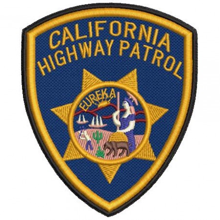 Patch Bordado Califórnia Highway Patrol 11,5x9,5 cm Cód.2407