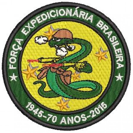 Patch Bordado FEB Força Expedicionária Brasileira 8x8 cm Cód.2363