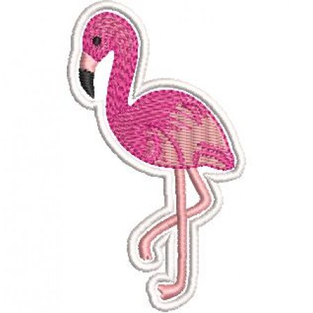 Patch Bordado Flamingo 8x4,5 cm Cód.3387