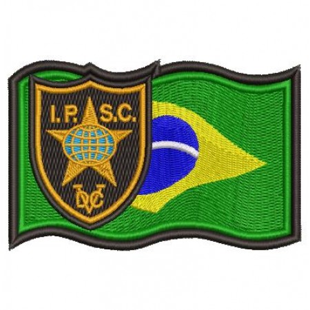 Patch Bordado IPSC Brasil 6,5x10 cm Cód.2452