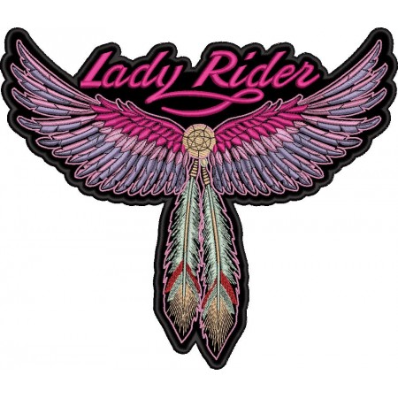 Patch Bordado Lady Rider 25x21,5 cm Cód.1862