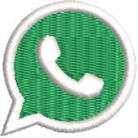 Patch Bordado Logo Whatsapp 4x4 cm - Cód.3426