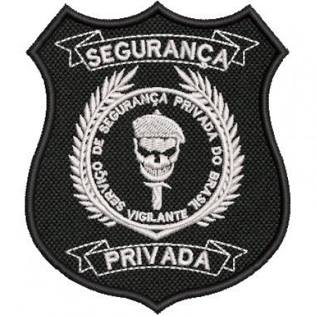 Patch Bordado Segurança privada 10x8 cm Cód.2456