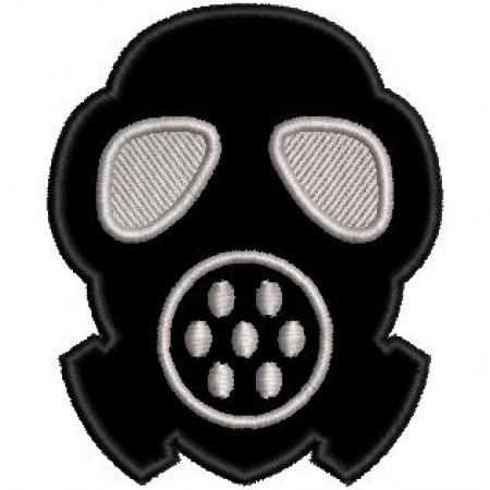 Patch Bordado Stalker Gas Mask 8x6,5 cm Cód.2865